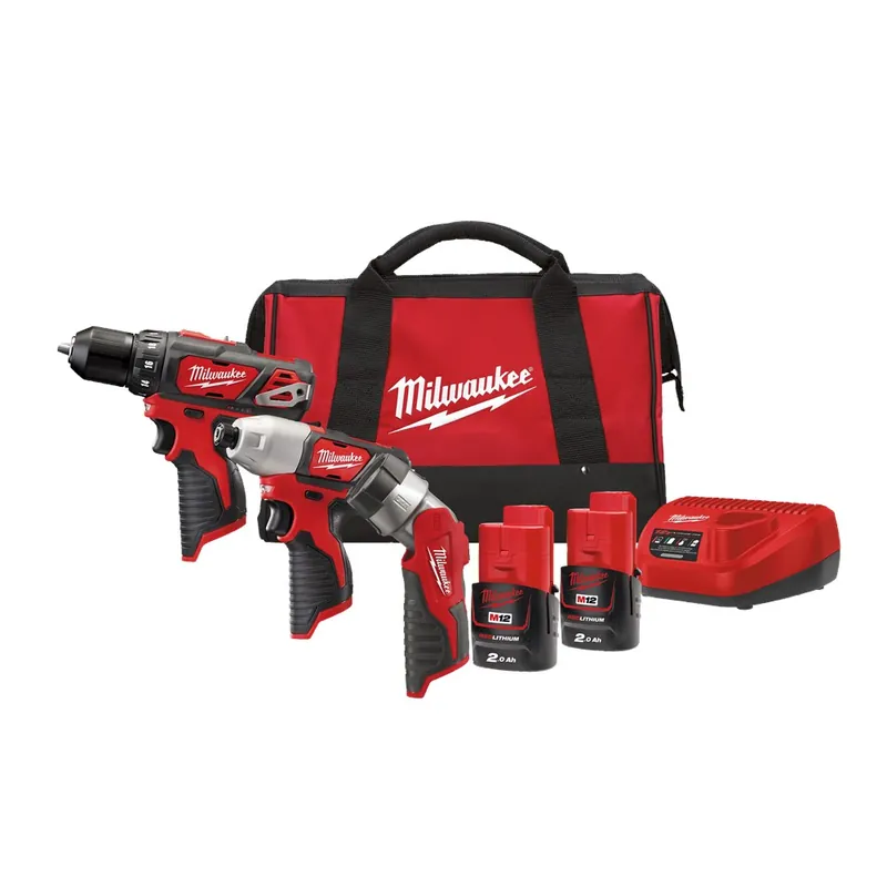 Betaalbaar accu combiset milwaukee 2.0Ah/12.0V