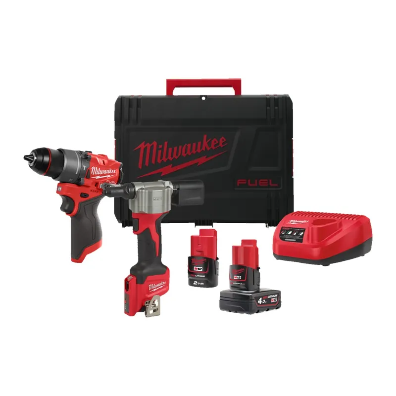 Betrouwbaar accu combiset milwaukee 4.0Ah/12.0V